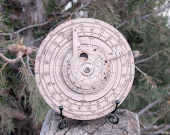 Lunar Volvelle - Functional Historical Astronomical Instrument