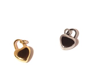 Heart Padlock Charm
