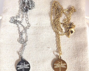 Dragonfly Pendant Necklace | loss mom gift | gold/silver necklace | Stillbirth | Memorial Jewelry