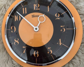 Beautiful Space Age CARREZ wall clock