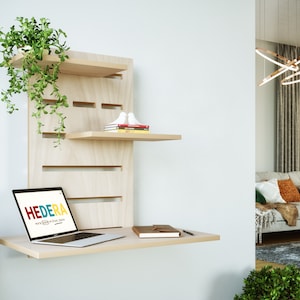 HEDERA | Smart Standing Desk - space-saving wall desk configurable for Smart Working, study, etc.