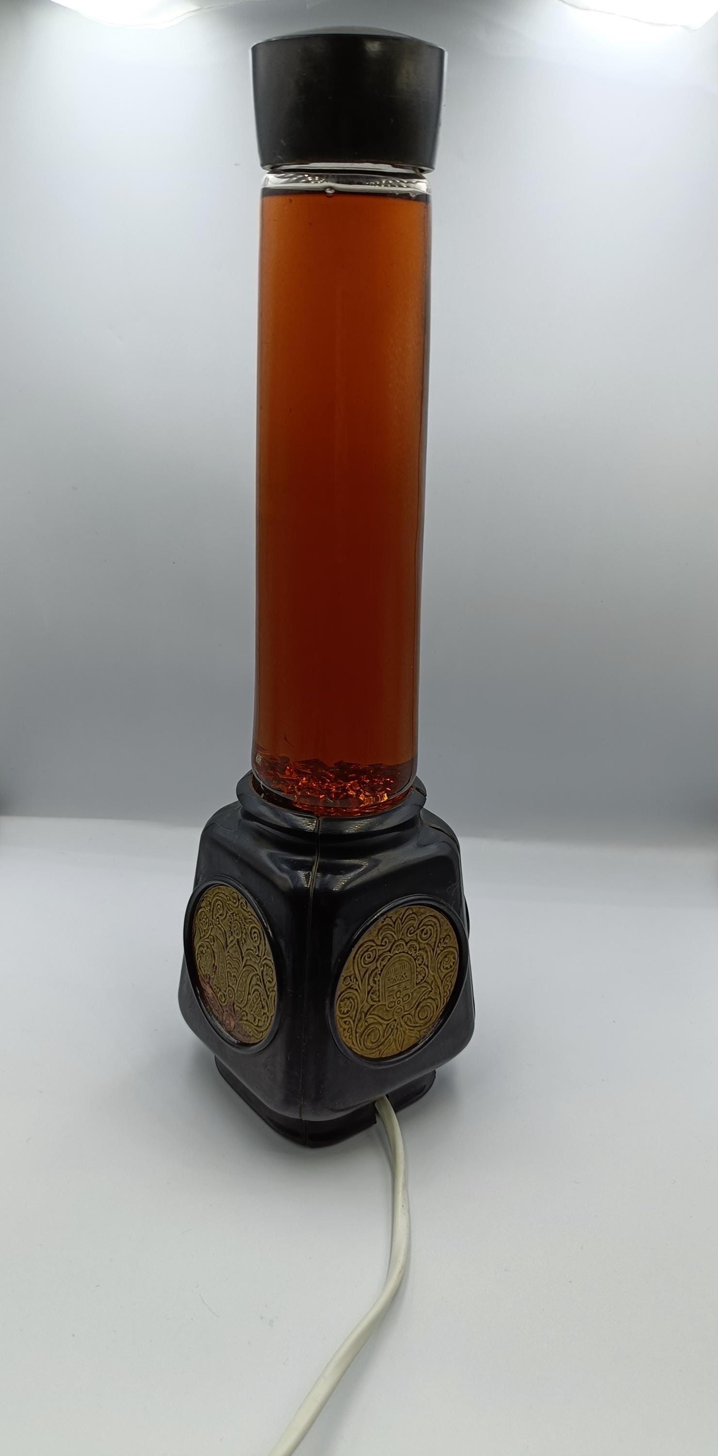 Vintage Bakelite Glass Lava Lamp: Glitter Glycerin Night Light - Etsy