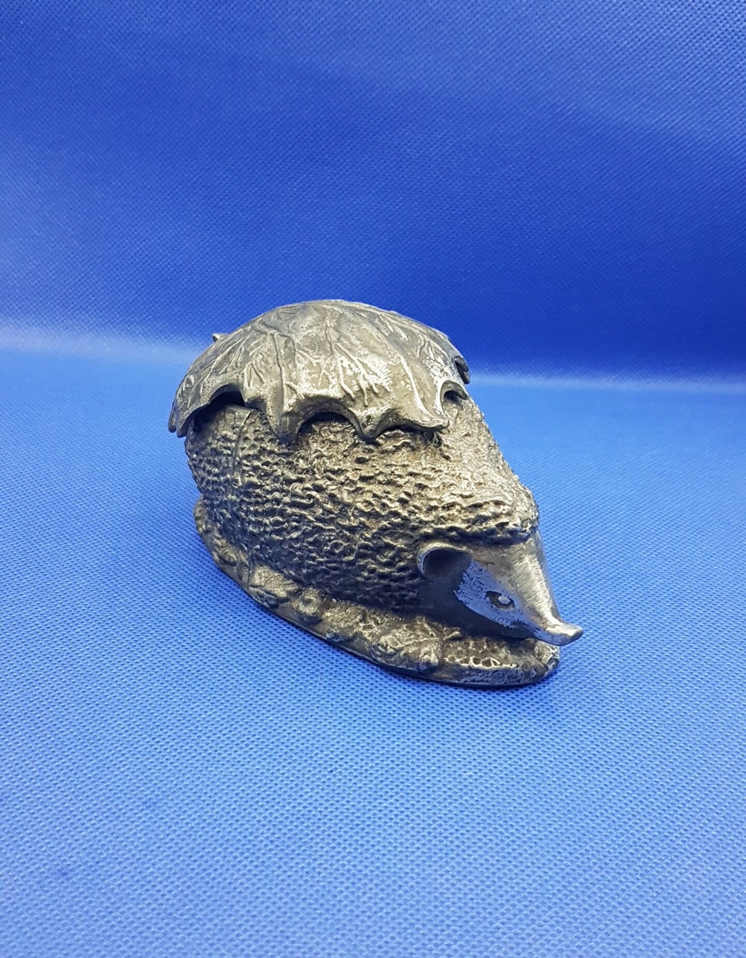 Vintage Ashtray Hedgehog Figurine Stand Smoking Supply Gray Etsy