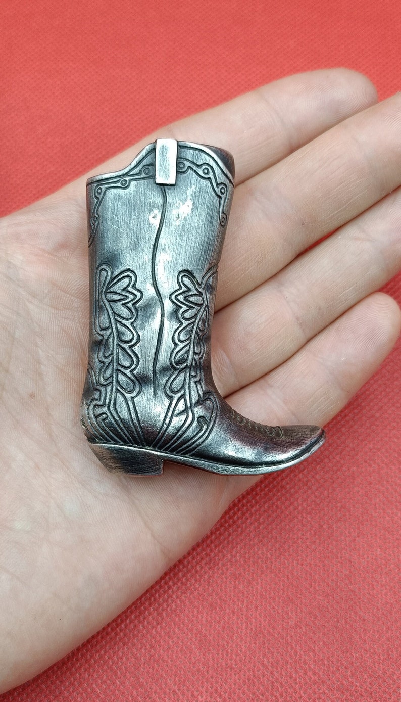 Vintage Cowboy Boot Lighter Case From 90s, Lighter Case, Cowboy Case