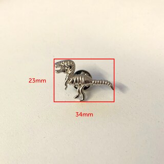 Set Di 4 Spille A Forma Di Dinosauro Scheletro In Metallo