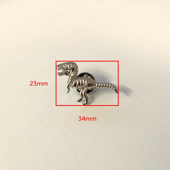 Set Di 4 Spille A Forma Di Dinosauro Scheletro In Metallo