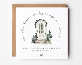 Personalized New Home Card: Housewarming Congratulations Card