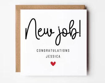 New Job Card, Congratulations Card, Promotion Gift, Good Luck Card, Leaving Gift Work Colleague, Sorry You're Leaving, New Beginnings Card