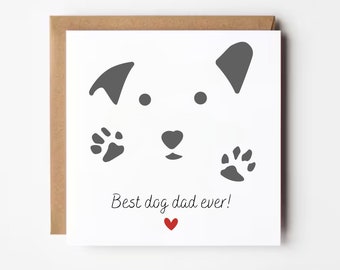 Biglietto di compleanno per papà dal cane, Biglietto di compleanno per cani, Biglietto per la festa del papà dal cane, Biglietto per lui, Regalo per papà cane, Papà cane, Personalizzato