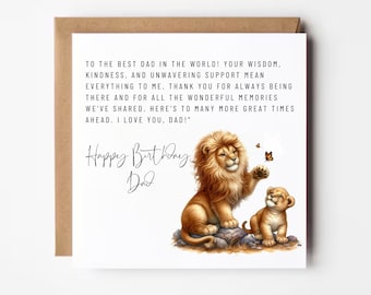 Carte d'anniversaire papa, poème papa, carte pour l'anniversaire de papa, carte d'anniversaire pour lui, carte d'anniversaire spéciale papa, carte de papa, papa, pops
