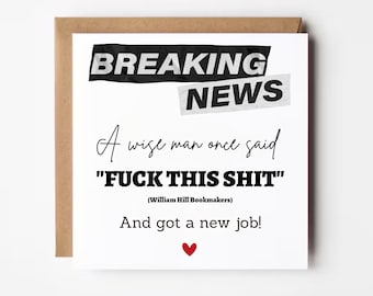 Divertente biglietto di auguri per il pensionamento degli uomini: Congratulazioni per il nuovo lavoro!