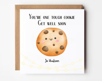 Personalized Get Well Card: Tough Cookie, Speedy Recovery
