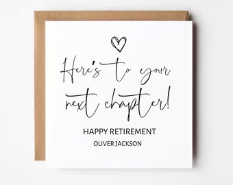 Carte personnalisée pour un nouvel emploi, passez au chapitre suivant, carte d'adieu, bonne chance dans votre nouvel emploi, cadeau de départ d'un collègue, promotion d'un nouvel emploi