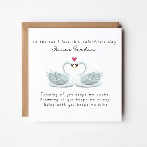 Tarjeta personalizada del Día de San Valentín, Tarjeta de poema de San Valentín, 1a tarjeta de San Valentín, Tarjeta romántica, Tarjeta de alma gemela, Tarjeta de amor, Tarjeta para él para ella