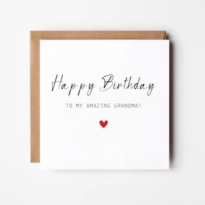Oma Geburtstagskarte, alles Gute zum Geburtstag meiner wunderbaren Oma, Geburtstagskarte für Oma - Oma Andenken Geburtstagsgeschenk - personalisierte Karte