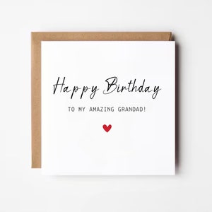 Carte d'anniversaire grand-père, joyeux anniversaire grand-père, à mon incroyable grand-père, carte d'anniversaire pour grand-père, cadeau souvenir grand-père, carte personnalisée