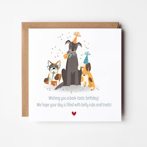 Carte d'anniversaire chien, carte d'anniversaire pour papa, carte d'anniversaire chien pour maman, carte d'anniversaire drôle pour animal de compagnie, carte personnalisée pour amoureux des chiens