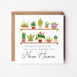 Carte personnalisée pour nouvelle maison - Cadeau pour nouvelle maison - Félicitations pour votre nouvelle maison - Joyeux déménagement - Carte pour nouvelle maison pour amis - Premier chez-vous