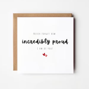 Never Forforward How Incredibly Orgoglioso di te, biglietto Thinking Of You, biglietto di laurea per figlia, biglietto obiettivo per figlio, biglietto personalizzato