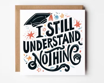 Funny Graduation Card for Son, Class of 2026, Custom Name Graduation Gift for Friend, University College Keepsake, Celebration Cards