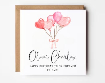 Carte d'anniversaire personnalisée pour un ami, carte d'anniversaire pour un ami, carte de joyeux anniversaire pour ami, joyeux anniversaire à mon ami de toujours, cadeau pour ami