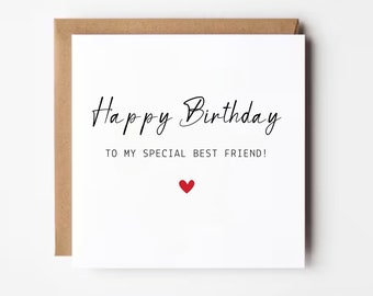Carte d'anniversaire d'un ami, carte meilleur ami, carte bestie, carte d'un ami, carte d'anniversaire pour un ami, joyeux anniversaire à mon ami spécial, cadeau pour ami