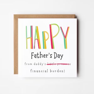 Carte personnalisée drôle de fête des pères de ma fille, carte fille papa, carte drôle de papa, carte de fête des pères, carte beau-père, carte pour lui