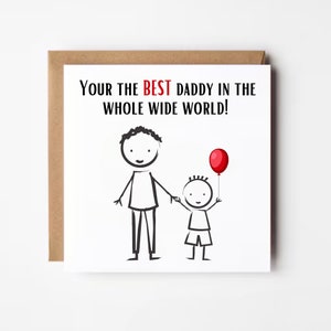 Personalisierte Vatertagskarte, Ihr der beste Papa auf der ganzen weiten Welt, Karte für Papa, individuelle 1. Vatertagskarte, Karte für ihn, Papakarte