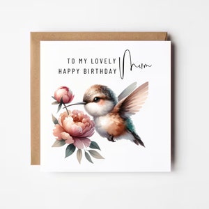 Mama Geburtstagskarte, Kolibri Geburtstagskarte für Mama, Mama Geburtstagskarte von Tochter, Geburtstagskarte Mama, Kolibri, Mama Mama Mam