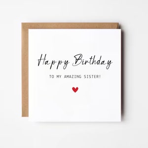 Biglietto di compleanno per sorella, regalo per sorella, buon compleanno alla mia fantastica sorella, biglietto di compleanno per sorella, biglietto di buon compleanno per sorella, biglietto per sorella