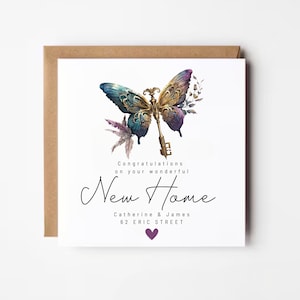 New Home Card, Personalised Congratulations On Your New Home Card, Happy First New Home Card, Moving Day Card, New House Card For Friend