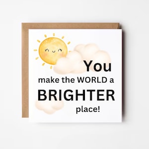 Je maakt de wereld een betere plek, kleuterleidsterkaart, schattige dankleraarkaart, dankkaart, ondersteuningskaart, beste vriend, mentor