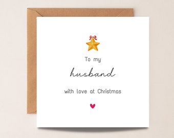 Husband Christmas Card, Christmas Card For Husband, Christmas Gift Husband, Boyfriend Christmas Card, Man Christmas Card