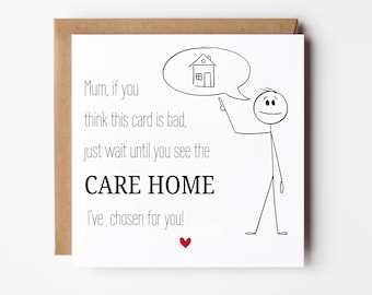 Funny Care Home Mother's Day Card: Cheeky Mum Gift