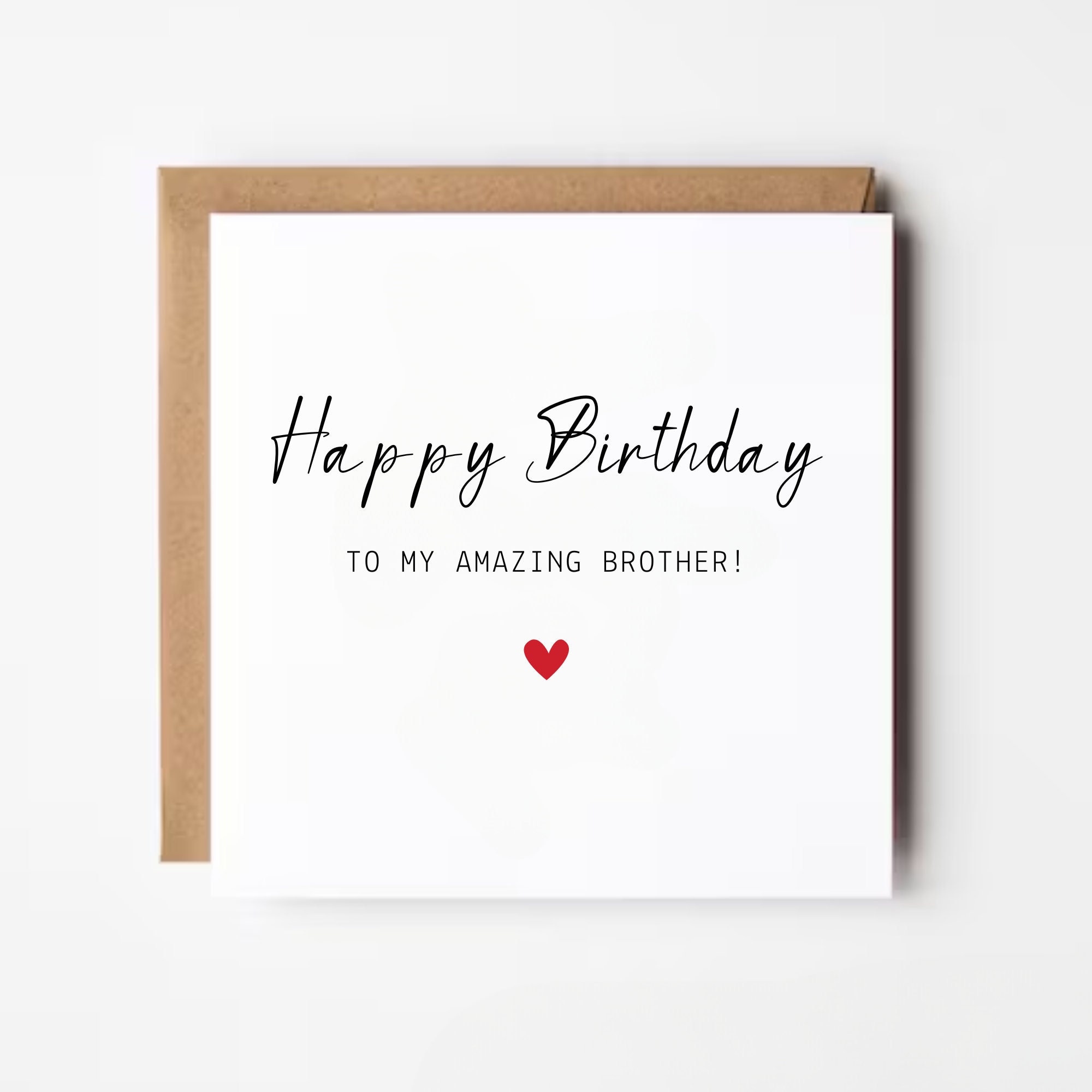 Gepersonaliseerde verjaardagskaart voor broer: eenvoudig ontwerp voor  gelukkige verjaardag - Etsy België, image size:2000x2000
