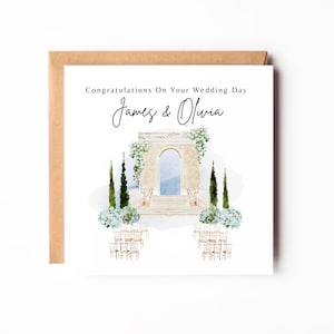 Congratulations On Your Wedding Day Card, Personalised Wedding Day Gifts, Couple Wedding Day, Mr & Mrs Card For Newlyweds, Friend Wedding
