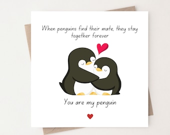 Penguins Valentines Day, You're My Penguin, Penguin Valentines Day Card For Wife, Penguin Valentines Card For Girlfriend, Love Card Fir Wife