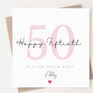 Personalisierte Karte zum 60. Geburtstag, Karte für jedes Alter, 30., 40., 50., Karte für Sie, Kollegin, Tochter, Freundin, Oma, Nan, Schwester, Mutter, Tante, Ehefrau