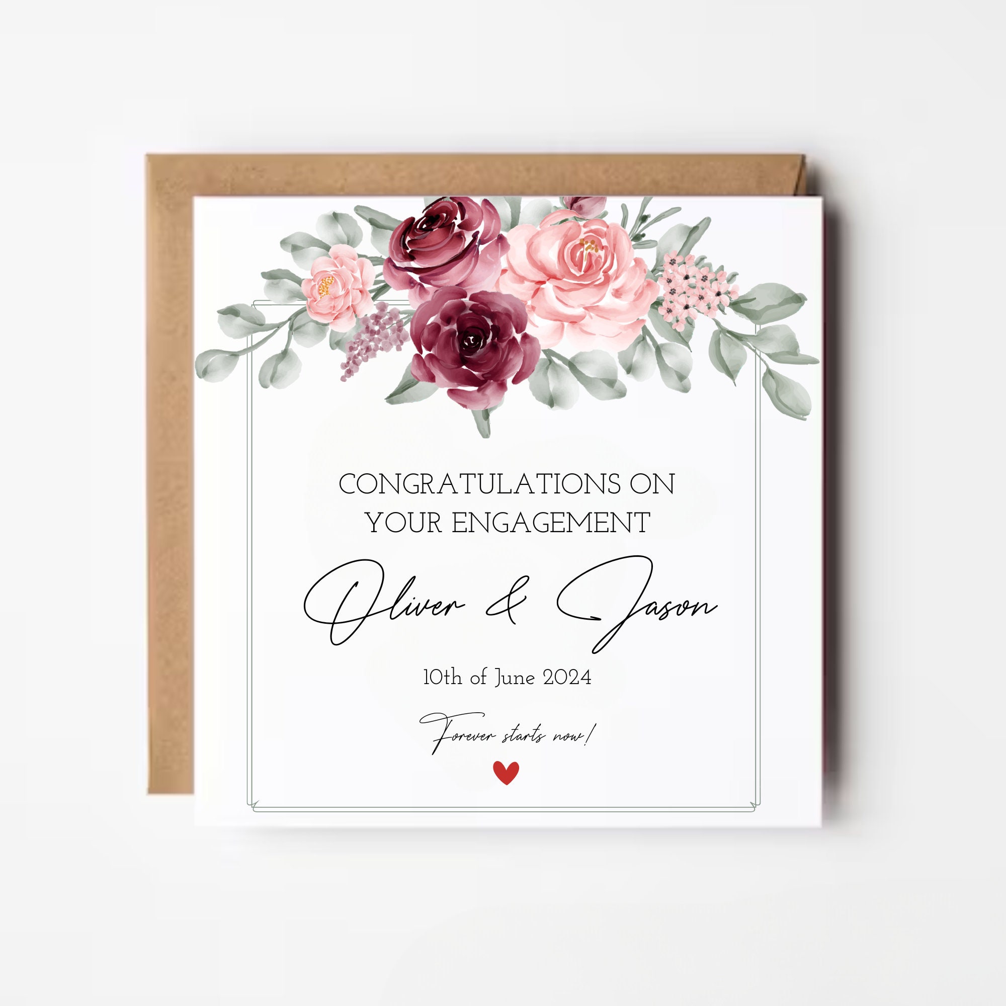 Congratulations On Engagement Card By Caroline Gardner
