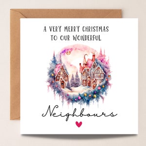 Nachbar Weihnachtskarte, Freund Weihnachtskarte, für Nachbar, Weihnachtskarte für sie, nebenan Nachbar Karte, Weihnachtsgeschenk für Nachbar Karte