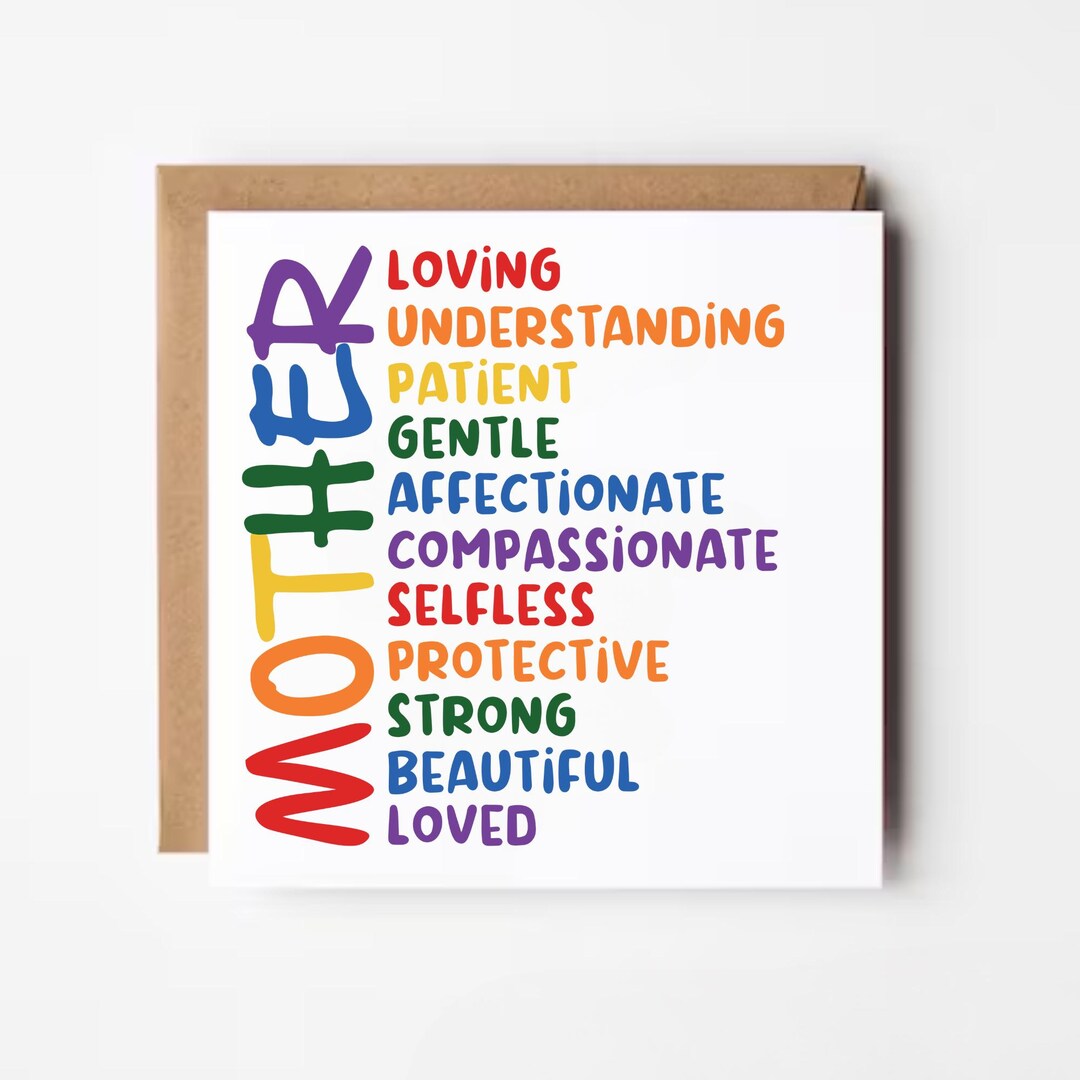 Mum Appreciation Card, Thank You Mum Card, Poem Birthday Card for Mum ...