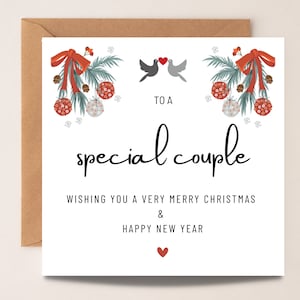 Spezielle Paar-Weihnachtskarte, Weihnachtskarte für Paar, Weihnachtskarte Sie beide, Freunde-Weihnachtskarte, frohe Weihnachten-Freundekarte