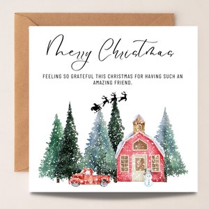 Freund Weihnachtskarte, Weihnachtskarte für speziellen Freund, Weihnachtskarte für Bestie, Freunde Weihnachtskarte, frohe Weihnachten Freunde