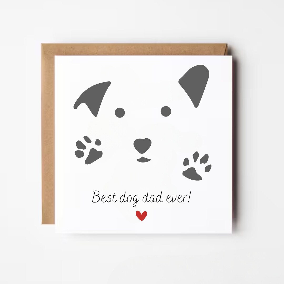 Father's Day Card From the Dog, Dog Dad Birthday Card, Best Dog Dad ...
