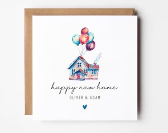 Personalised New Home Card, Happy New Home Card, New Home Gift, Congratulations On Your New Home, Happy Moving Day, Housewarming Gift