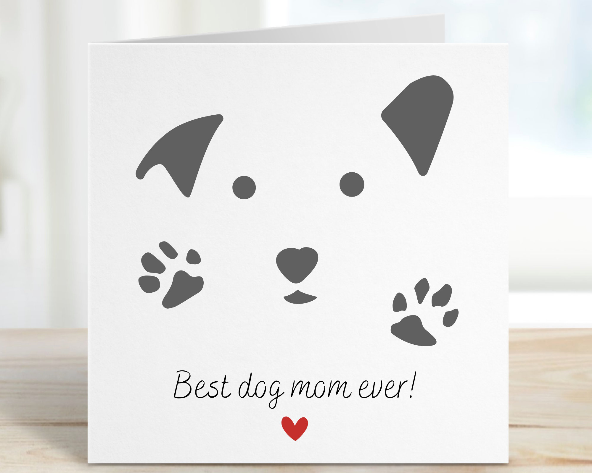 Best Dog Mum Ever, Birthday Card From the Dog, Funny Dog Mum Card, Dog ...
