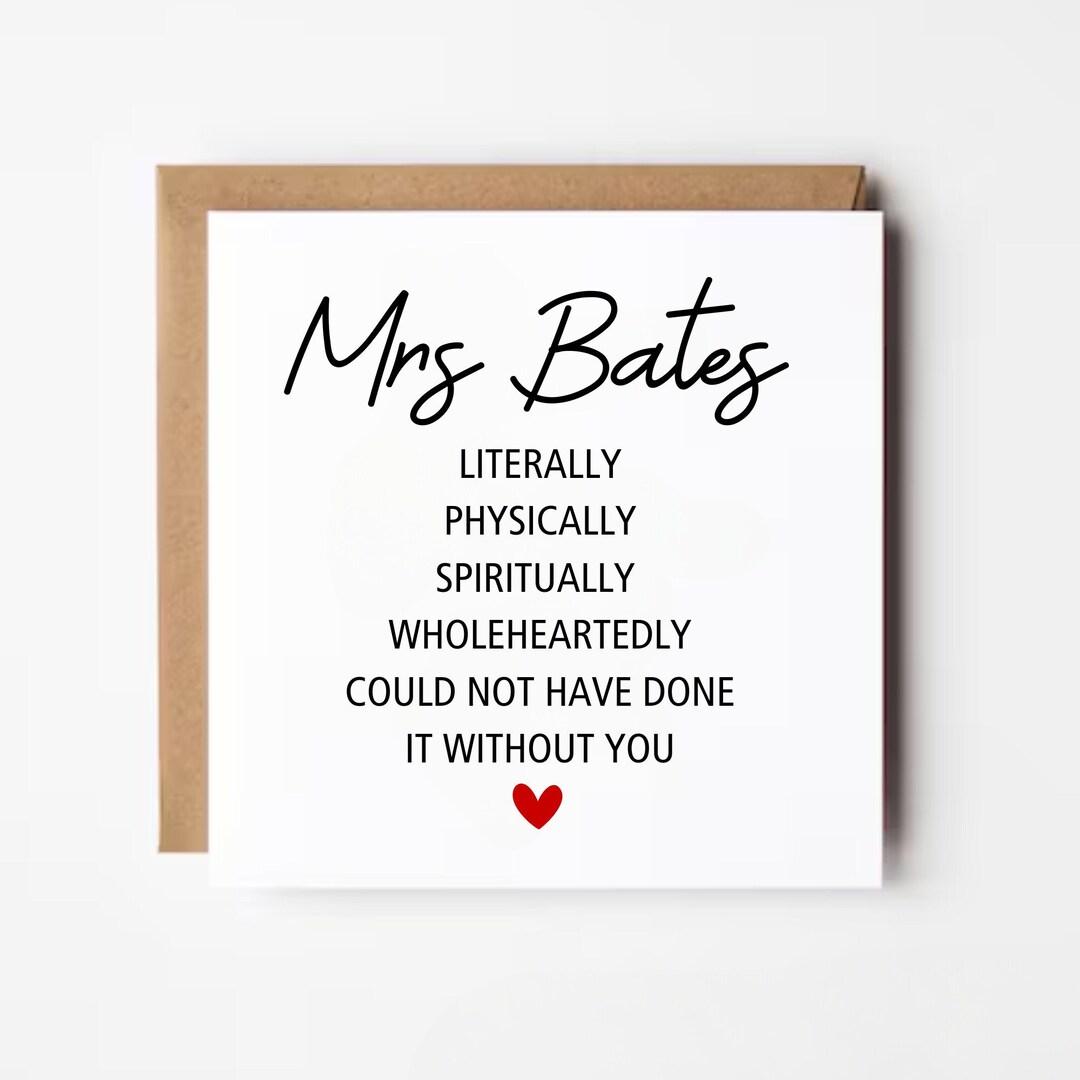 Personalised Teacher Thank You Card for Teachers End of Term Gift From ...