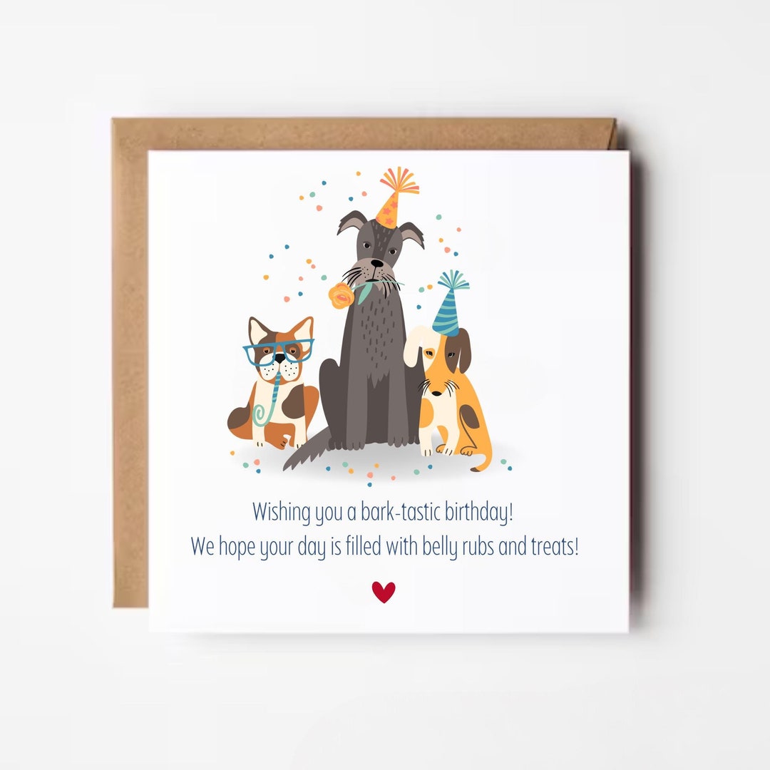 From the Dog Birthday Card, Dad Birthday Card From the Dog, Dog ...