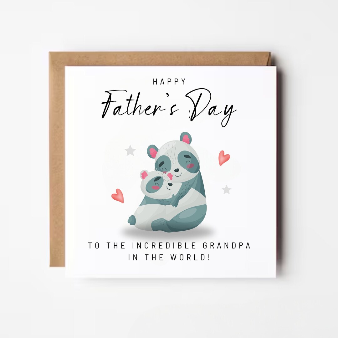 Personalised Happy Father's Day Card for Grandad, Father's Day Card ...