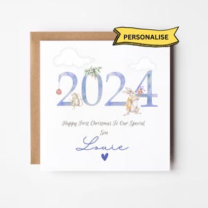 Personalisierte erste Weihnachtskarte für Sohn, Tochter, Babys 1.Weihnachtskarte, für einen besonderen Sohn, Jungen, Baby, Mädchen, 1